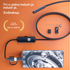(Tip-C, USB, Micro USB) 3 x 1 ενδοσκόπιο 5m