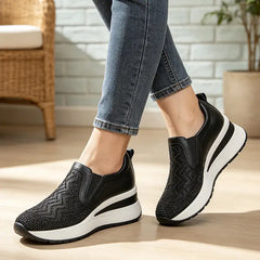 👟【piele naturală nou îmbunătățită】pantofi casual cu talpă groasă, moi și comozi