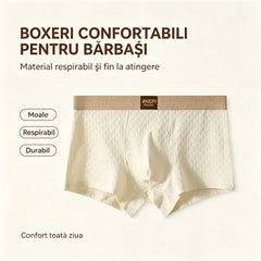 【Colecția Premium 2026】Set de 5 Boxeri de Bărbați cu Textură Elegantă, Chiloți Tip Pantaloni Scurți cu Talie Medie, Elastici și Respirabili (Mărimi L-4XL / 5 Culori Mixte) ✨