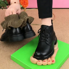 🎉👞Γυναικεία Μοντέρνα & Κομψά Μαρτίν Μπότες από Γνήσιο Δέρμα