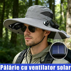 🧢【Esențial pentru outdoor!】Șapcă cu ventilator alimentat solar – protecție solară / impermeabilă / umbrire ☀️🌬️