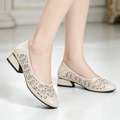 Pantofi de Vară Eleganți din Plasă cu Pietre Strass: Talpă Moale, Design Decupat Respirabil pentru Mămici, Mărimi 35-40