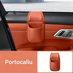 🚗 Spațiu suplimentar și ordine în mașină! Suport din piele pentru ușă auto / pahar și telefon (Montare ușoară la geam / Ofertă 1+1 GRATUIT - primești 2 bucăți)! ✨