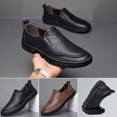 👞【39-44】Pantofi Casual din Piele pentru Bărbați, Piele Naturală, Talpă Moale, Antiderapant, Respirabil