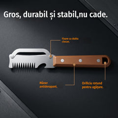 💥Cumpără unul, primești unul GRATUIT💥🔪 Curățător multifuncțional din oțel inoxidabil– Curățare legume, tăiere fâșii, deschidere sticle, trei funcții într-un singur instrument