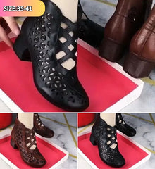 💕【35-41】Pantofi de damă casual cu toc, din piele naturală