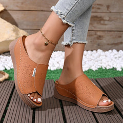 Papuci Elegante cu Platformă și Decupaje Laser – Stabilitate Maximă, Mers Ușor și Fără Durere! 👡✨
