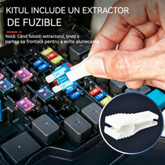 🔧⚡ 【120 bucăți + clește】Set Asortat de Siguranțe Auto – Toate Amperajele Într-o Singură Cutie de Organizare! 🚗🧰