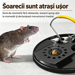 【3 buc】Capcană Rotundă de Înaltă Eficiență pentru Șoareci și Șobolani – Design Inovator cu Deschidere de 180°, Mecanism Ultra-Sensibil pentru Interior și Exterior