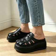 Saboți de Vară Gen „Cage Shoes” cu Platformă: Design Împletit, Talpă Ultra-Moale și Amortizantă, Mărimi 36-41