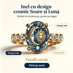 🪐【Cumpără 1 Primești 1 Gratuit】Inel Vintage cu Imprimeu Soare și Lună în Stil Fantasy