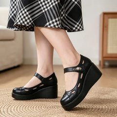 Pantofi de Vară cu Platformă și Toc Gros – Eleganță Stabilă, Mers Ușor și Confort Ortopedic! 👡✨