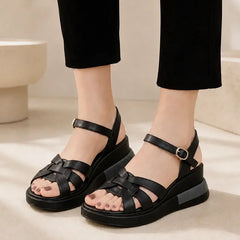 💞💞【Reducere 45%】【Mărimi 35-40】Sandale noi cu platformă din piele naturală