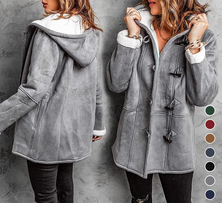 🥼🐏💖【Nouă Colecție de Iarnă cu Reducere de 50%】Geacă elegantă și călduroasă din piele întoarsă cu căptușeală din lână