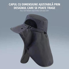 🤠 Pălărie de Soare 360° Multifuncțională – Protecție Totală Gât și Față, Material Ultra-Uscare, 6 Culori Disponibile! ☀️🌲