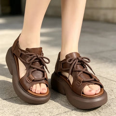 【35-40】Sandale Romane cu Platformă Moale – Confort suprem, stabilitate la fiecare pas și eleganță retro!