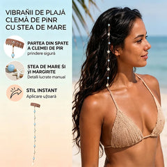 🎁Cumpără 1 Primești 1 Gratuit🐚Agrafă de Păr cu Lanț și Scoici în Stil Marin