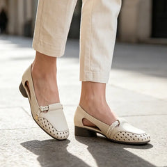 👡Pantofi eleganți în stil franțuzesc, cu design împletit, decupaje și talpă moale