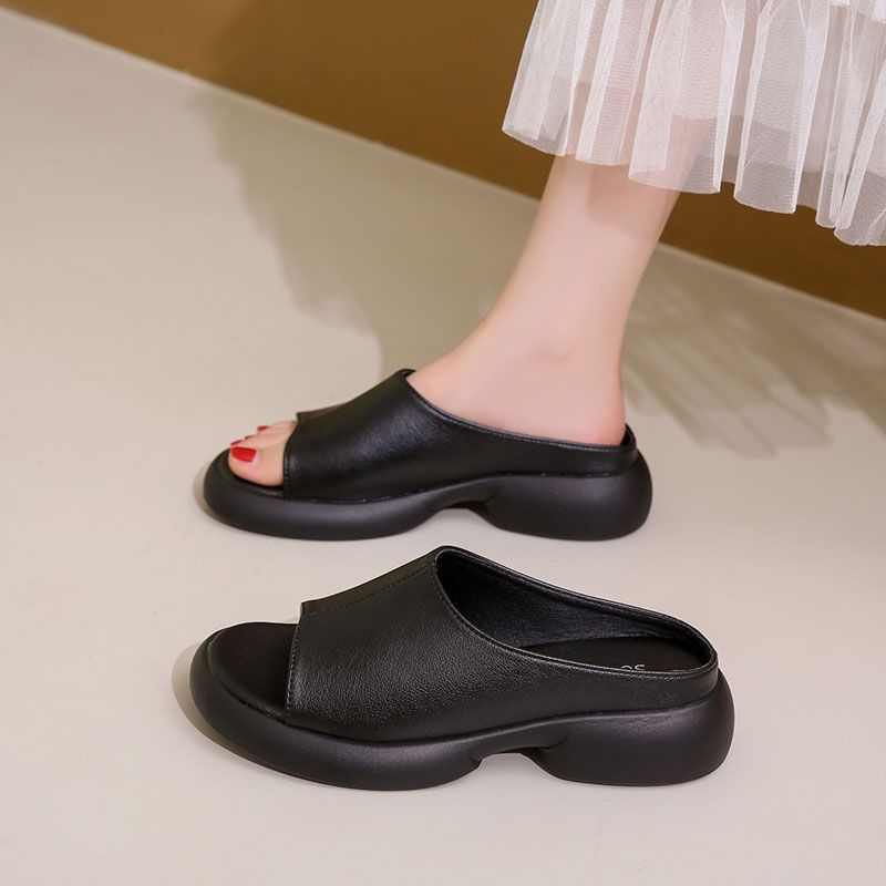 【35-42】Sandale confortabile din piele de vacă cu talpă moale, noi, 2026
