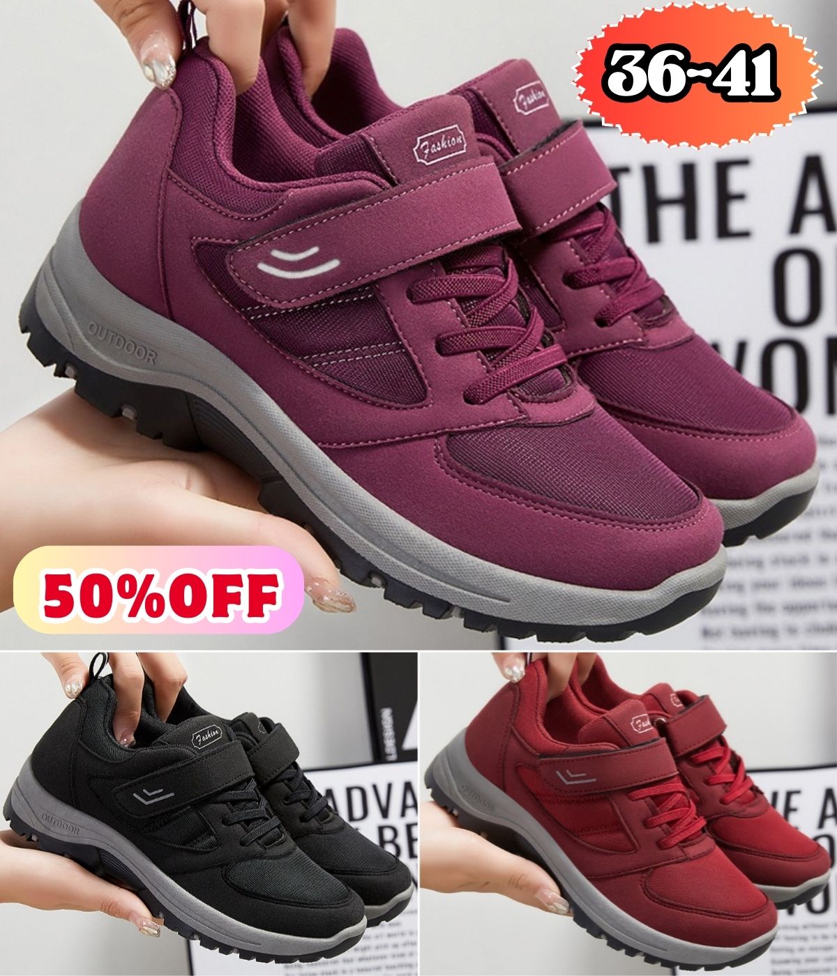 💥【Μεγάλες πωλήσεις】Γυναικεία αντιολισθητικά ορθοπεδικά παπούτσια με στήριξη καμάρας