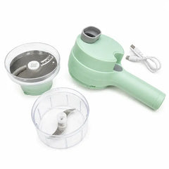 Tocător Electric Multifuncțional fără Fir 2-în-1 Tip Gatling – Mini Robot de Bucătărie Portabil pentru Usturoi, Legume și Carne 🧄⚡