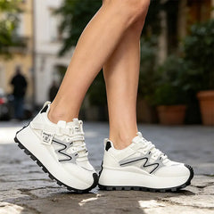 Sneakers de Damă cu Platformă înaltă – Pantofi Sport cu Talpă Groasă pentru Efect de Alungire