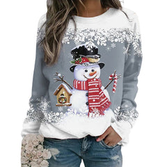 🔥Ofertă pe durată limitată ⛄【Bestseller de iarnă】 Hanorac modern cu imprimeu om de zăpadă, un aspect deosebit de tineresc