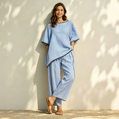 Set Casual de Vară din 2 Piese: Material Ultra-Respirabil, Croială Lejeră Anti-Transpirație, Mărimi S-5XL