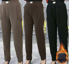 🔥👖Μοντέρνο ψηλόμεσο παντελόνι που λεπταίνει τη σιλουέτα, casual στυλ, με επένδυση fleece για ζεστασιά