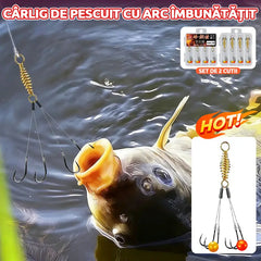 🎣【Cumperi 1, primești 1】Cârlige de pescuit profesionale cu arc, super rezistente — prind pești mari într-o secundă!