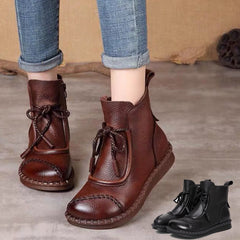 🔥【35-40】2025 Noua piele moale plus cizme calde din catifea