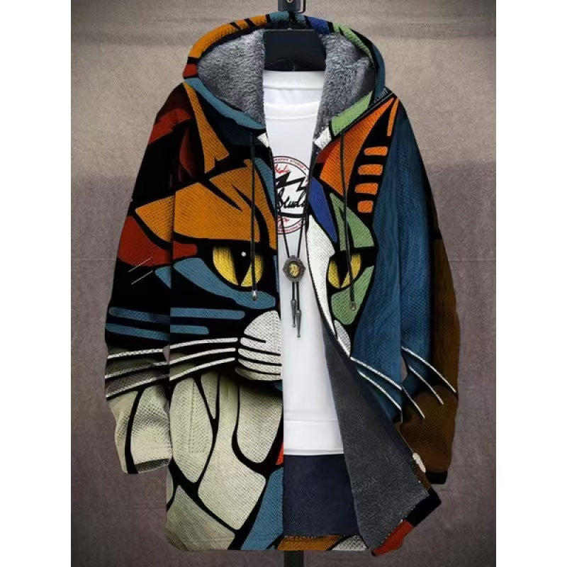 【S-4XL】Jachetă casual de bărbați, călduroasă, din lână groasă și catifea, disponibilă în toate mărimile