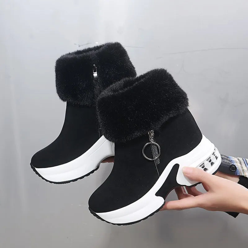 【35-43】Γυναικείες κοντές μπότες πλατφόρμας【30%OFF】