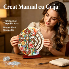 🙏💎Calendar Rotativ DIY cu Diamante, Decor Handmade cu Fecioara Maria