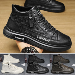 🔥【Μεγέθη 39-44】Ανδρικά Casual Ψηλά Αθλητικά Παπούτσια με Σχέδιο με Φερμουάρ στο Πλάι
