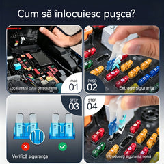 🔧⚡ 【120 bucăți + clește】Set Asortat de Siguranțe Auto – Toate Amperajele Într-o Singură Cutie de Organizare! 🚗🧰