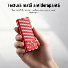 【16/64TB】Mini PSSD Extern de Mare Viteză, Hard Disk Solid Portabil din Aluminiu, Conexiune Tip-C, Design Compact Striped