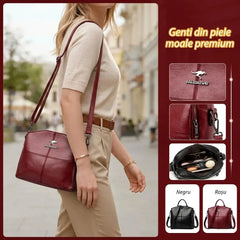 👜【Piele premium atent selecționată】Geantă de umăr elegantă în stil vintage