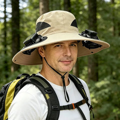🧢【Esențial pentru outdoor!】Șapcă cu ventilator alimentat solar – protecție solară / impermeabilă / umbrire ☀️🌬️
