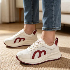 Tenis Alb Modern: Talpă de 4CM cu Amortizare, Confortabil și Stil Mărimi 35-40