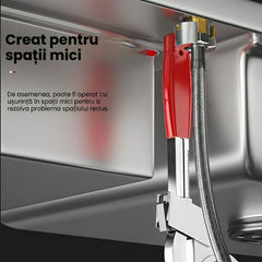 Cheie reglabilă multifuncțională din aliaj de aluminiu pentru baie, cheie pentru furtunul robinetului și cheie pentru chiuvetă.