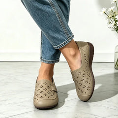 【piele naturală premium îmbunătățită】pantofi casual noi, confortabili, cu design perforat respirabil