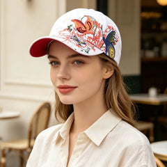 Accesoriul Perfect de Vară 2026 ✨ Șapcă Stil Coreean cu Broderie Fluturi și Paiete 🧢 Protecție Solară & Stil Inconfundabil ✨ Oferta Limitată: 【1+1 GRATIS】!