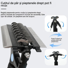 ✨ Perie Multifuncțională 3-în-1 pentru Descâlcirea și Îndepărtarea Părului de Animale: Pieptene Eficient pentru Câini și Pisici