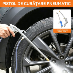 Pistol de Spălat Motor și Piese Auto Pneumatic, Proiectat pentru Îndepărtarea Uleiului și Prafului, Tijă Lungă din Metal, Presiune Puternică