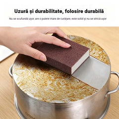 【Pachet de 5 bucăți】🧽 Spune Adio Arsurilor de pe Oale! Buretele Magic cu Carborund și Mâner – Curățare Fără Efort, Fără Mâini Murdare! ✨🍳