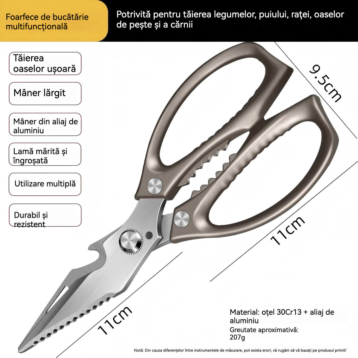 ✨Nouă Îmbunătățire🍖 Foarfecă de Bucătărie Multifuncțională și de Înaltă Performanță ✂️👨‍🍳