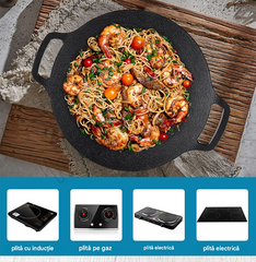 🍳🥓Tavă rotundă de copt non-stick