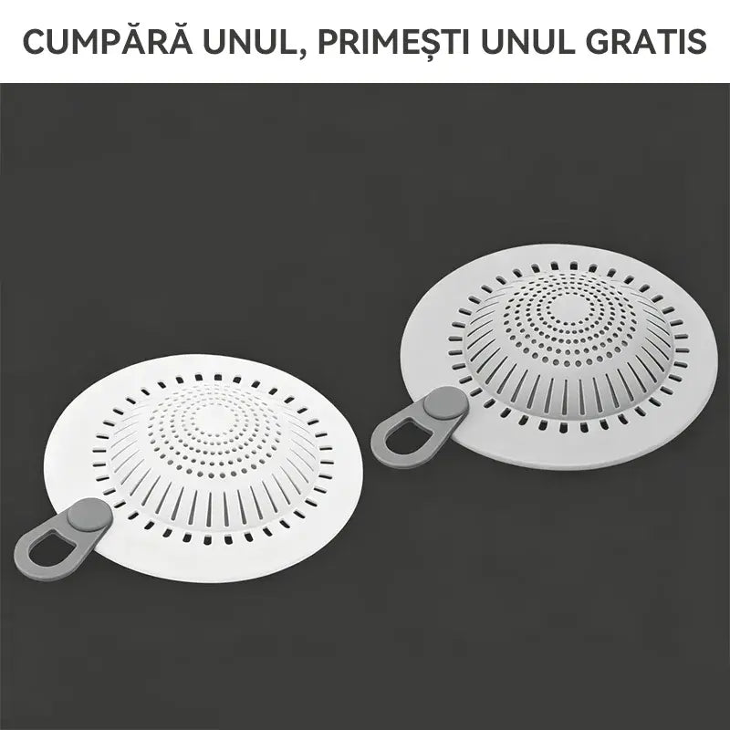 【2 buc】Filtru din Silicon Flexibil pentru Scurgere Chiuvetă și Baie, Design Convex Anti-Înfundare, Cu Mâner pentru Curățare Ușoară, Oprește Părul și Resturile Alimentare