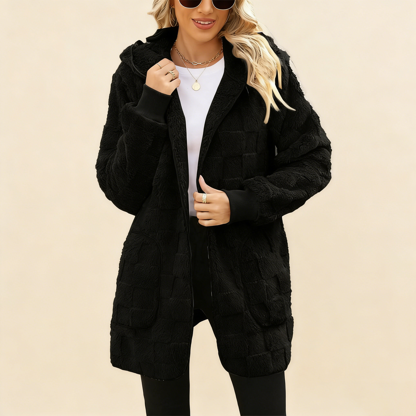 Γυναικείο καρό φλις μπουφάν αναψυχής